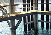 Pultrac profiles and mesh are used in marine envionments. Their resistance to corrosion makes them ideal in harsh environments